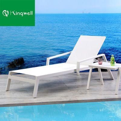 Outdoor Patio Resort Garden Home Furniture Sun Beach Aluminum Chair Sun Lounger with The Armrest