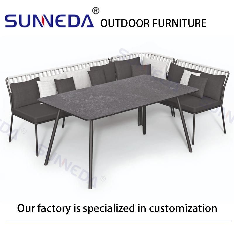 Modern Outdoor Aluminum Disassembly Structure UV Full Set Upholstery Furniture