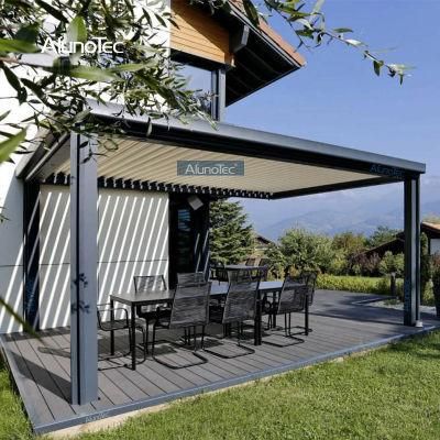 Remote Control Glass Roofs Arbours Gazebo Outdoor Patio Electric Bioclimatique Car Pergola Roof