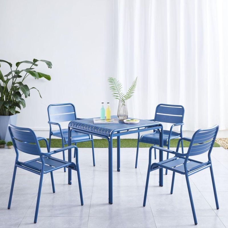 Chinese Factory Supply Wholesale Aluminum Dining Table and Chair Dining Furniture