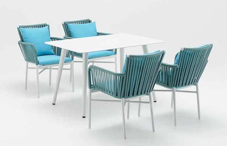 Vangarden Rope Outdoor Furniture Backyard Patio Table and Chair Set