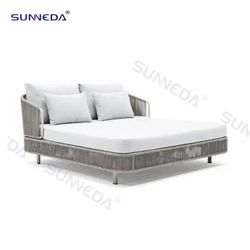 Outdoor Aluminium Alloy Rattan Hanging Basket Sunlounge