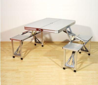 Portable Camping Aluminum Durable Foldable Camping Picnic Table Chair Suit Kit