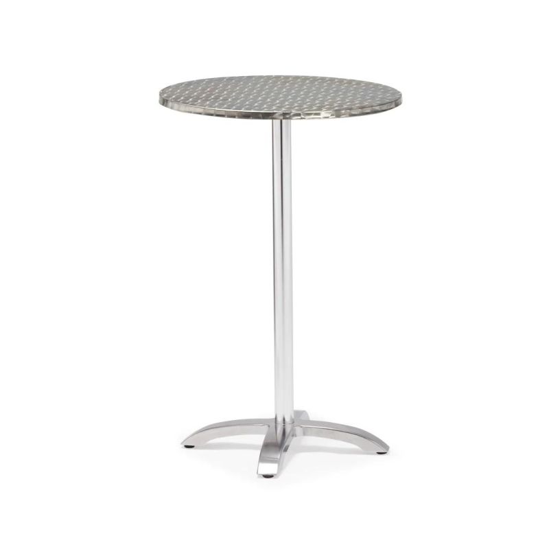 Stunning Anodized Silver Chair Tables for Outdoor