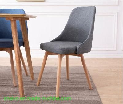 Upholstered Fabric Dining Chair Wooden Chair