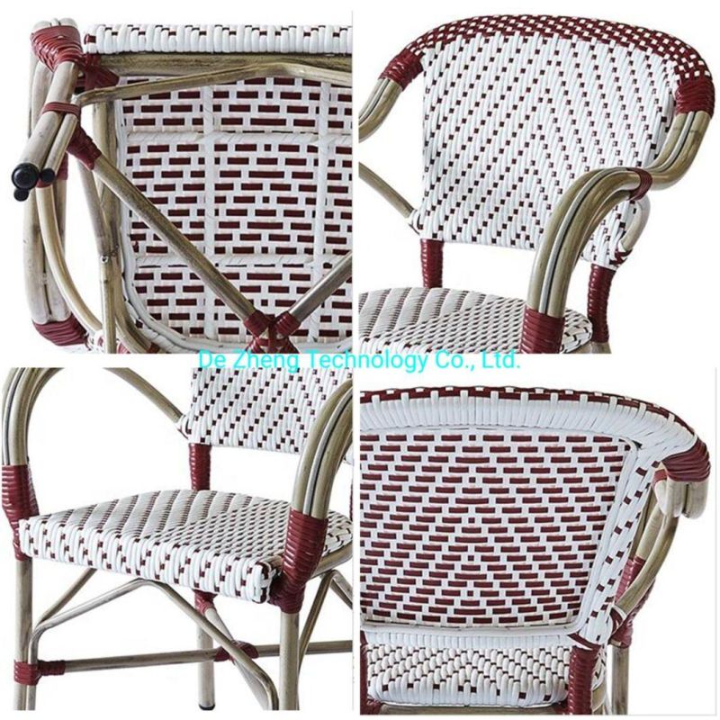 Hot Sale Bohemia North Style Outdoor PE Rattan Wicker Paris Cafe Leisure Garden Furniture
