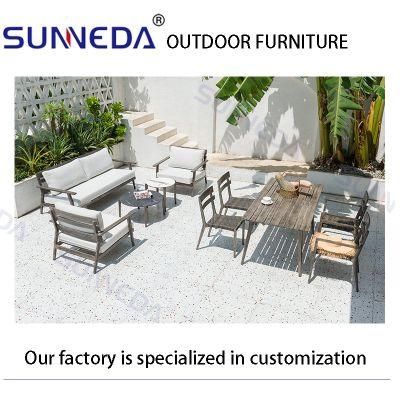 Costomized Outdoor Furniture Teak Wood Aluminum Garden Patio Set
