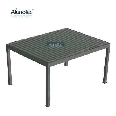 Low Cost Wall-Mounted Walkway Border Motorized Aluminum Pergola