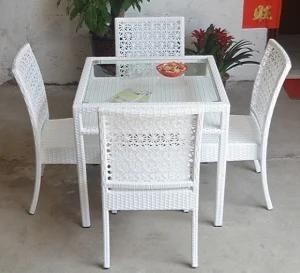 Rattan Garden Chair Leisure Dining Chair for Outdoor Can Be Stacked