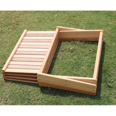 Outdoor Portable Wood Storage Lightweight for Beach BBQ Picnic Folding Camping Foldable Shelf