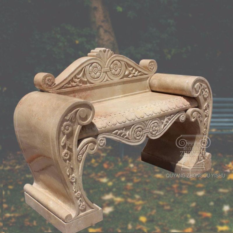 Natural Marble Bench for Garden Decoration