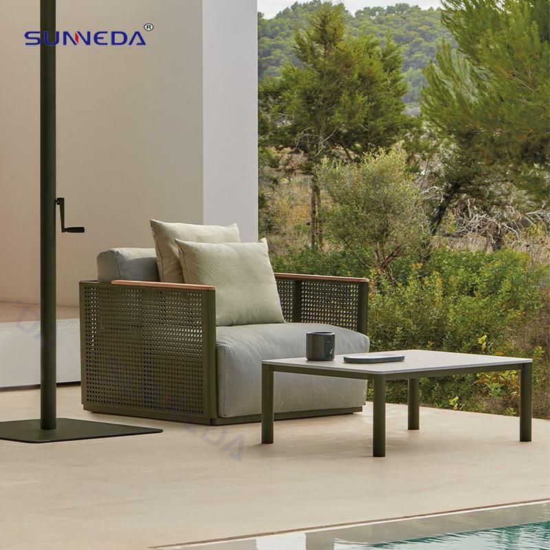 Luxury Hotel Leisure Sofa Set Outdoor Garden Aluminum Furniture