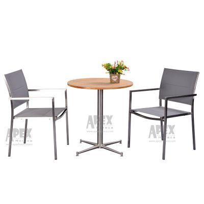 Outdoor Stainless Steel Chair Textilene Chair Restaurant Outdoor Furniture