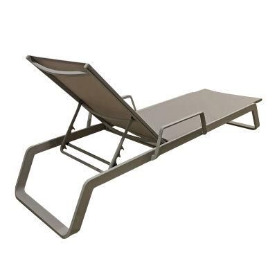 Hot Sale Without Armrest Customized OEM Foshan Sun Bed Aluminum Chaise Lounge