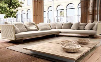 China Professional Manufacturer Garden Sofa Home Hotel Outdoor Furniture Big Sectional L Shape Outdoor Corner Sofa