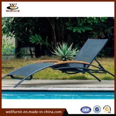 Outdoor Garden Pool Aluminum Furniture Adjustable Sling Sun Lounge