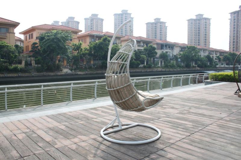 New 150kg OEM Foshan Outdoor Wicker Swing Black Chair with Cheap Price