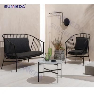Aluminum Frame Rope Chair for Outdoor Patio Furniture Weaving Garden Chair Set