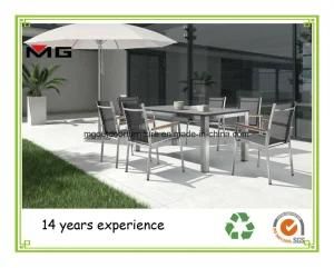 Outdoor Dining Chair High Back with Stainless Steel Chairs Legs