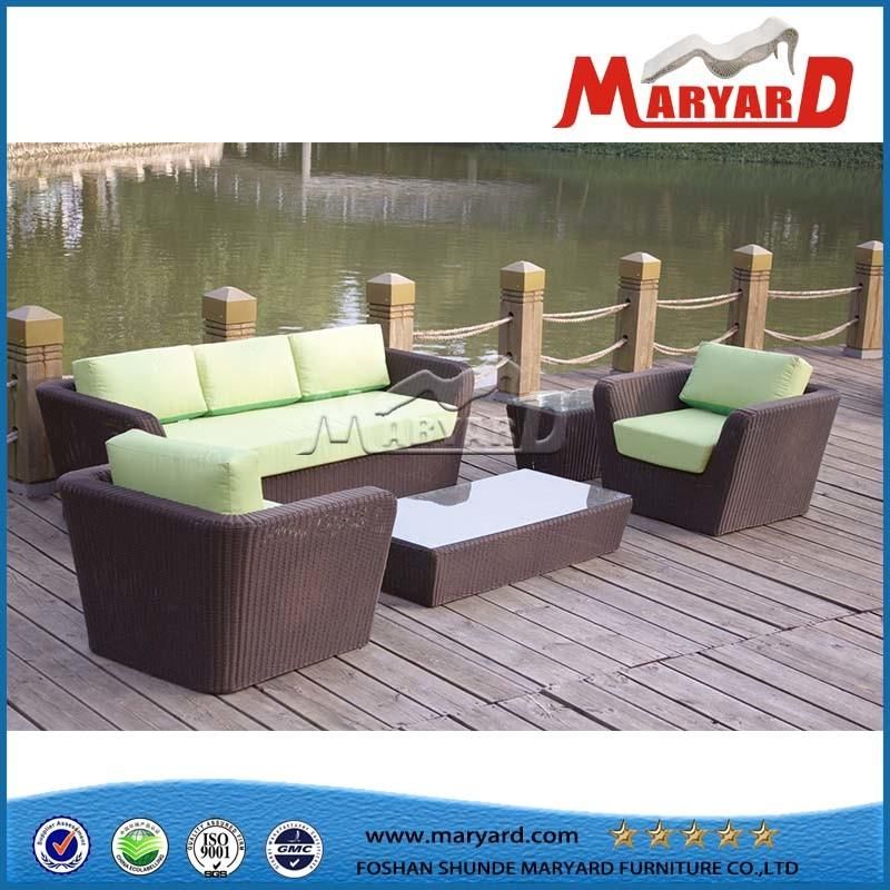 Outdoor Furniture Set Rope Weaving Aluminum Frame Extension Table and Chair