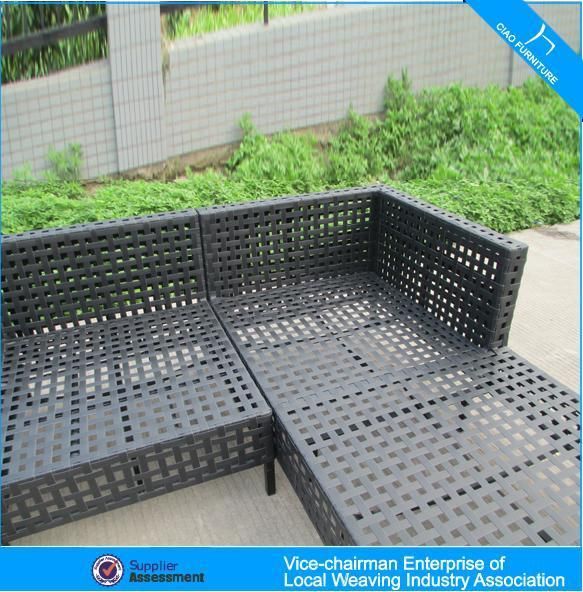 Turkish Style Garden Rattan Furniture L Shape Sofa