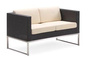 Wicker Furniture Garden Sofa with Metal Legs