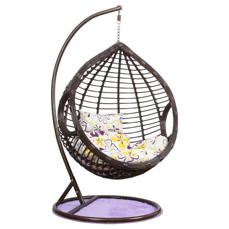 Leisure Rattan Wicker Patio Egg Indoor Outdoor Swing Cushion Chair