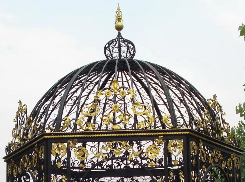 Forged Iron Garden Hexagon Pavalion Gazebo