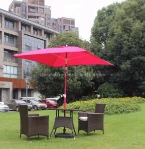 2mx2m Square Hand Push up Fiberglass Outdoor Garden Patio Umbrella