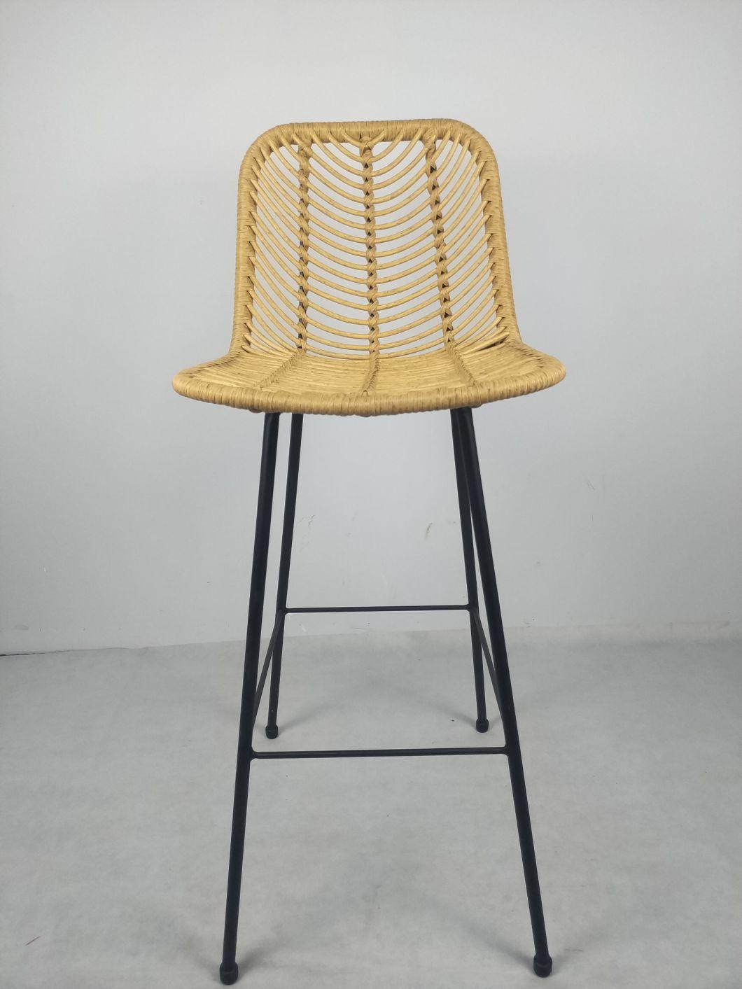 Black Friday Promotion Rooftop Waterproof Outdoor Metal Rattan Bar Stool
