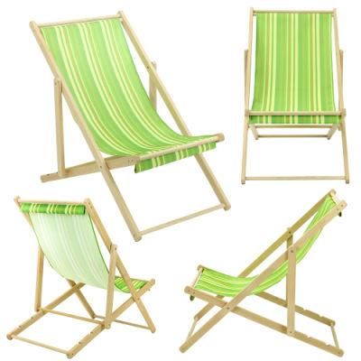 Comfortable Folding Camping Wooden Beach Deck Lounge Party Chair
