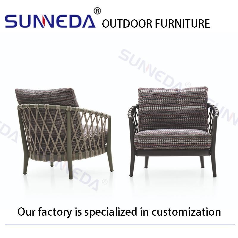 High Quality Patio Nordic Style Cushion Weaving Sofa Furniture Set