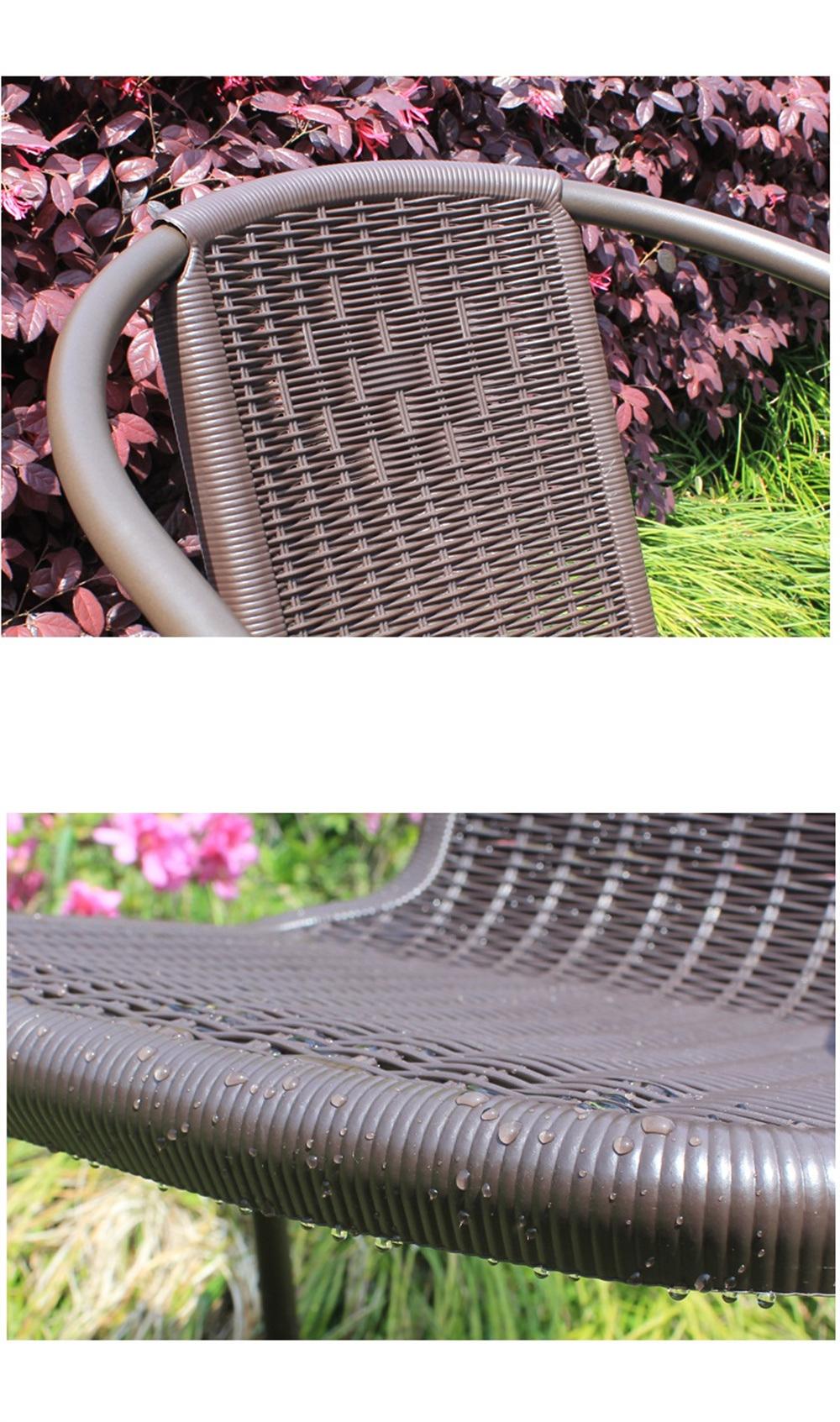 Plastic-Steel Rattan-Look Hot Sale Stackable Injection Bistro Chair