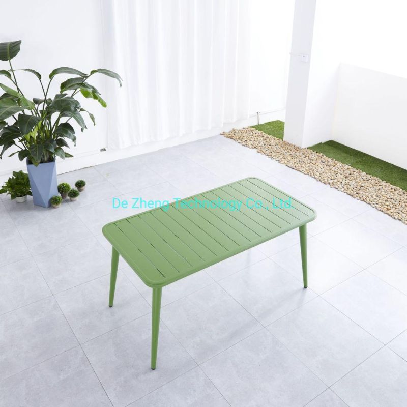 2021 New Modern Side Table Metal Outdoor Furniture Rectangle Coffee Table Factory Sales Aluminum Side Table