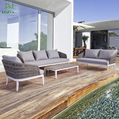 Hotel Wholesale Patio Furniture Fabric Upholstered Outdoor Garden Sofa Set