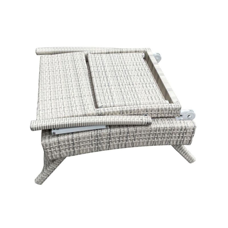 Outdoor Garden Rattan Foldable Beach Leisure Sun Chaise Lounge