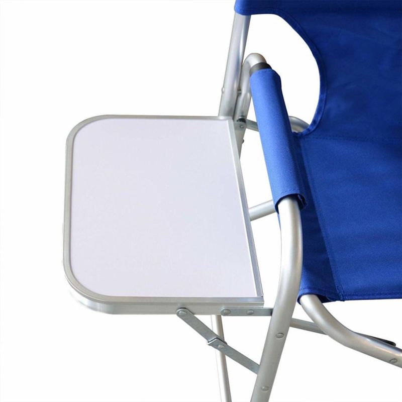 High Quality Folding Director Chair, Camping Chair with Side Table, Beach Chair with Cup Holder and Storage Pouch for Sale