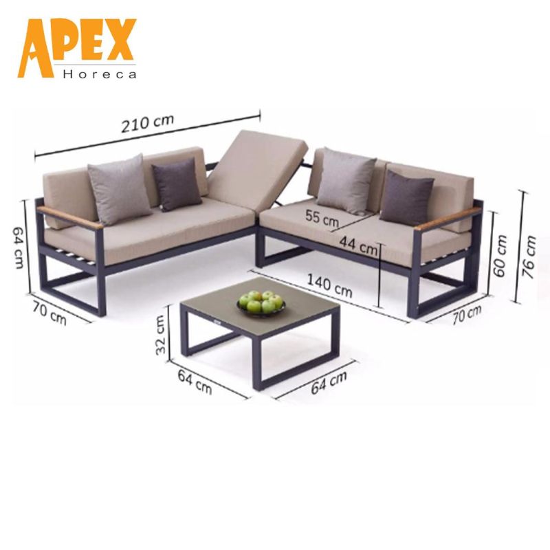 Chinese Wholesale Home Furniture Outdoor Garden Patio Balcony Sunbed Daybed Lounger Sofa Furniture Set