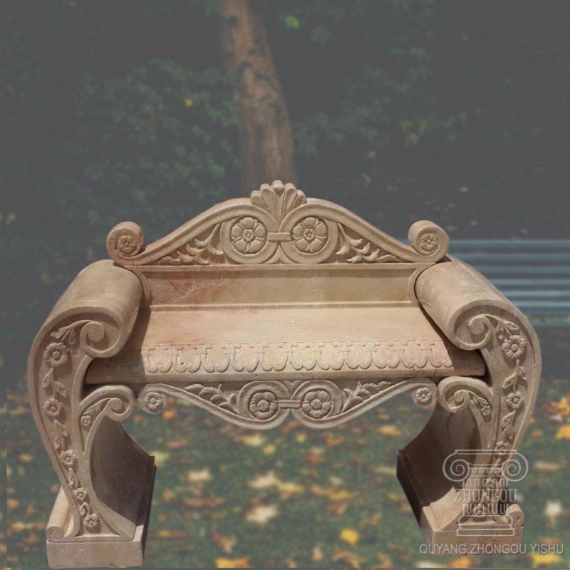 Natural Marble Bench for Garden Decoration