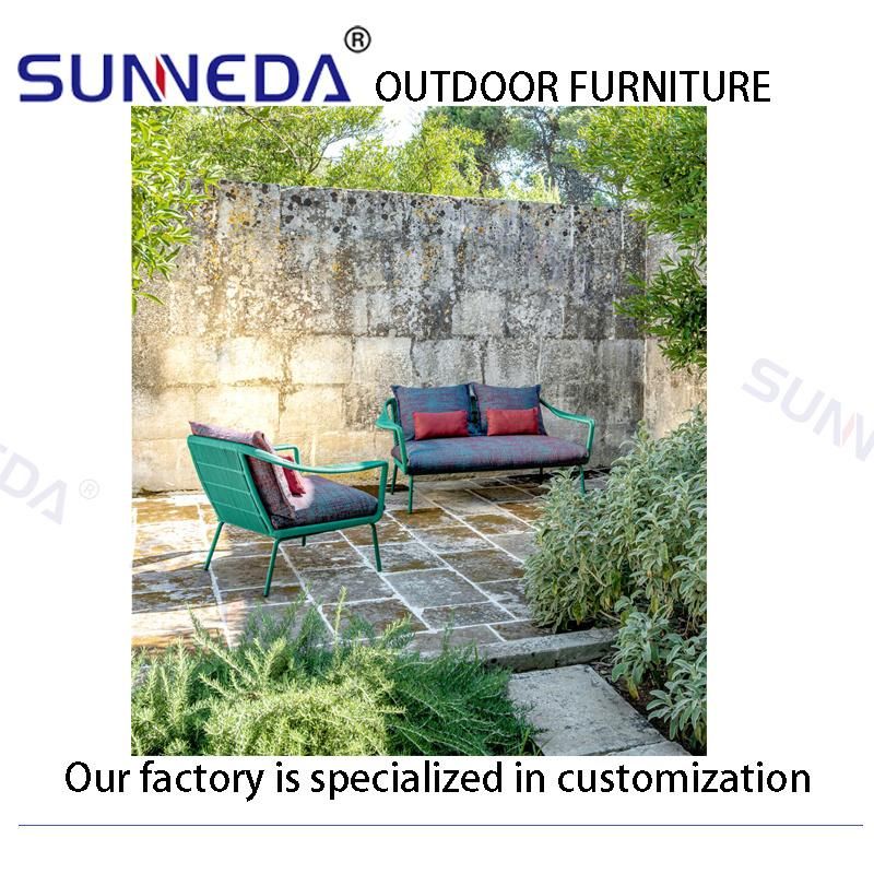 Open Space Comfortable Factory Modern Aluminum Sofa and Marble Table