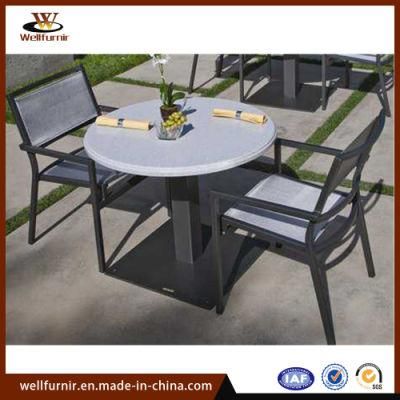 2018 Outdoor Furniture Leisure Simple Mesh Fabric Dining Table Set
