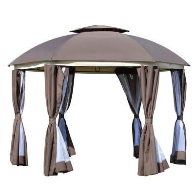 Outdoor Folding Gazebo Canopy Tent with Mosquito Netting