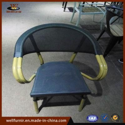 Well Furnir Screen Cloth Furniture Aluminum Light-Weight Arm Chair
