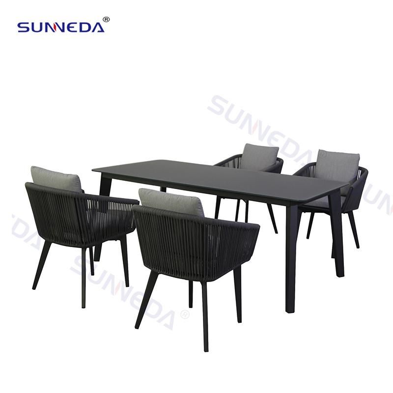 Aluminium Alloy Disassembly Structure Courtyard Lawn Pub Manor Outdor Armchair Set