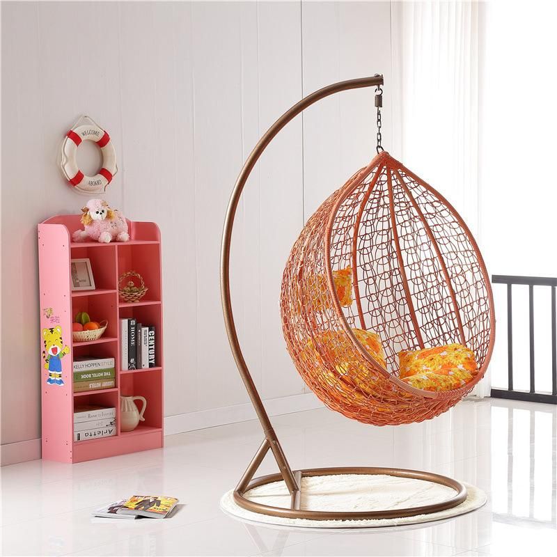 Hot Sale PE Rattan Woven Hommock Patio Hanging Swing Chair