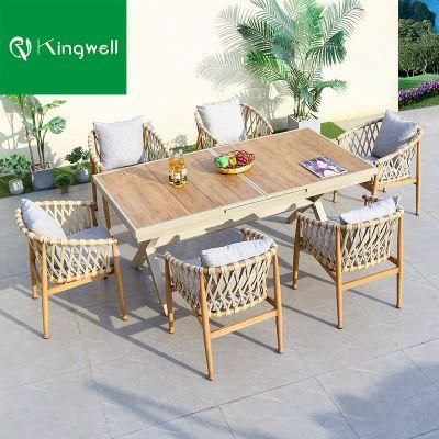 High Quality Outdoor Garden Furniture Teak Wood Table Set for Hotel