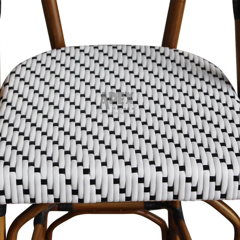 Outdoor Aluminum Frame with Resistance UV-Rattan Bistro Chair