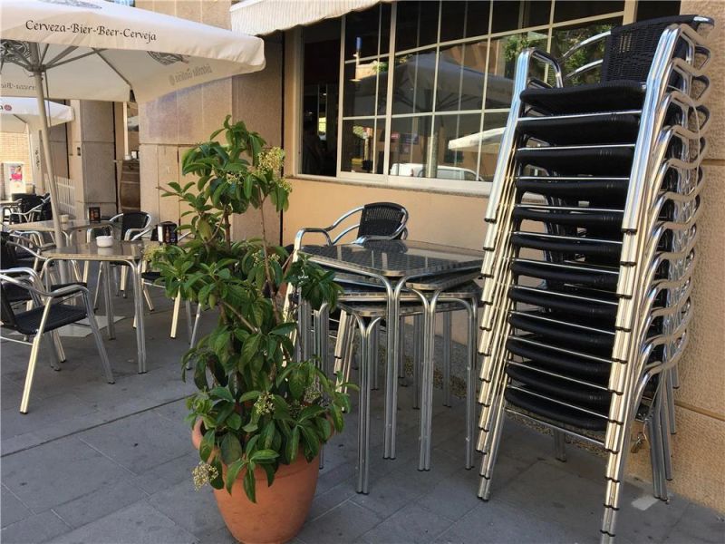 Colorful PE Rattan Outdoor Aluminum Cheap Double Tubes Bistro Restaurant Bar Chair