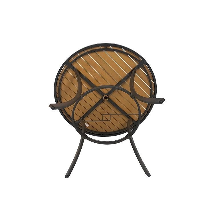 Restaurant Furniture Outdoor Table Plastic Wood Garden Bistro Chair Set