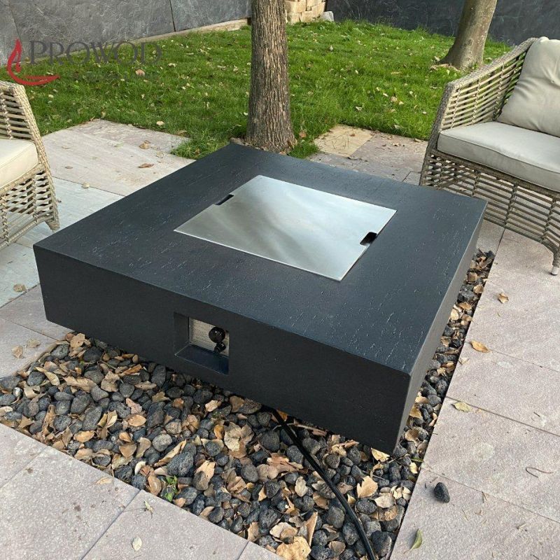 Concrete Outdoor Heater Stainless Steel Burner Fire Log Optional Coffee Table Fire Table Fire Pit